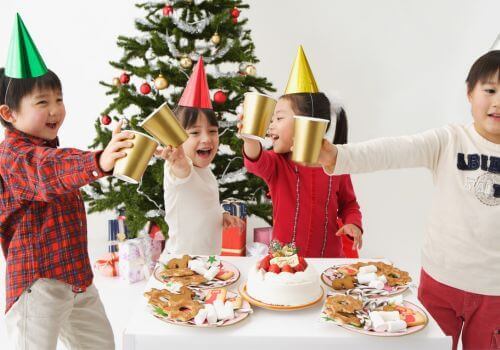 Christmas, kids having fun
