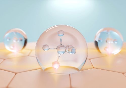 hyaluronic acid molecules attracting water to hydrate dry skin during menopause